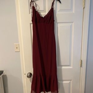 Reformation Embry Dress in Plum